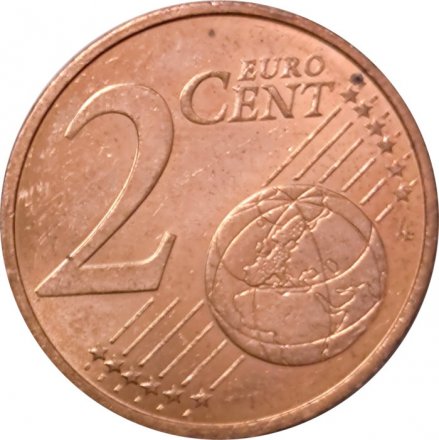 Люксембург 2 евроцента 2008 год