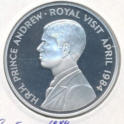 Монета Остров Святой Елены 50 пенсов 1984 год