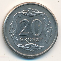 Польша 20 грошей 1991 год