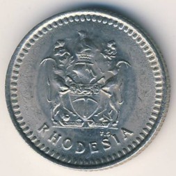 Монета Родезия 5 центов 1976 год