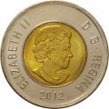 Канада 2 доллара 2012 год (дата под портретом)