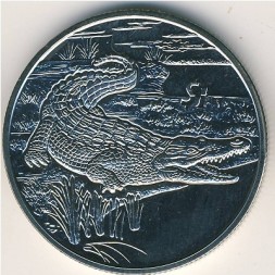 Монета Сьерра-Леоне 1 доллар 2005 год - Крокодил