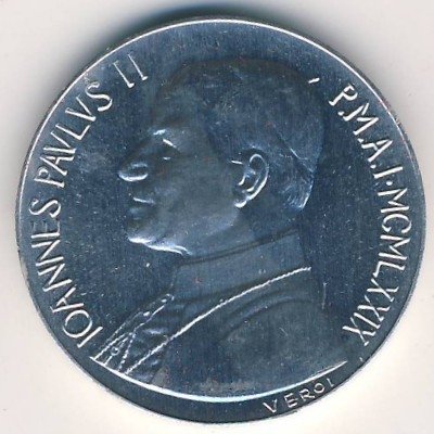 Ватикан 10 лир 1979 год