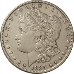 США 1 доллар 1885 год - Доллар Моргана (без отметки монетного двора)