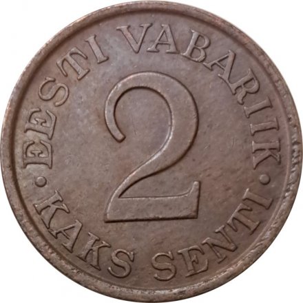 Эстония 2 сента 1934 год