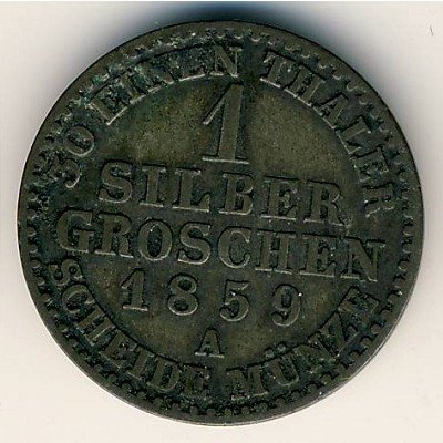 Пруссия 1 грош 1859 год