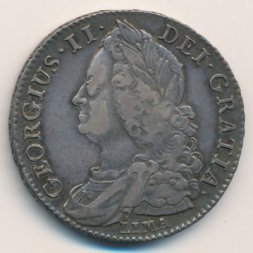 Великобритания 1/2 кроны 1745 год