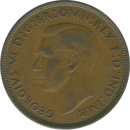 Великобритания 1 пенни 1938 год