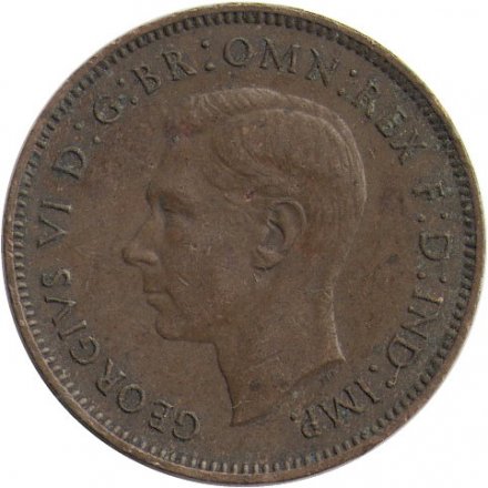 Великобритания 1 фартинг 1941 год - Крапивник