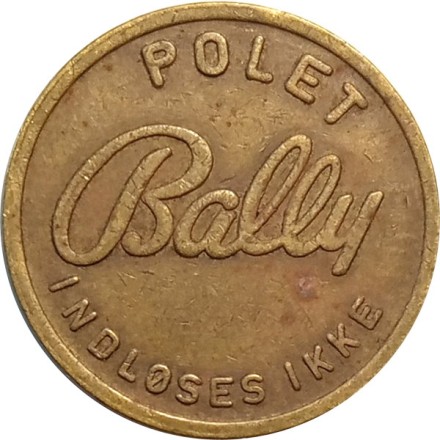 Игровой жетон Дания. Bally Polet Indløses Ikke