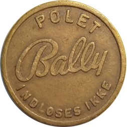 Игровой жетон Дания. Bally Polet Indløses Ikke