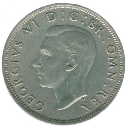 Великобритания 1/2 кроны 1943 год