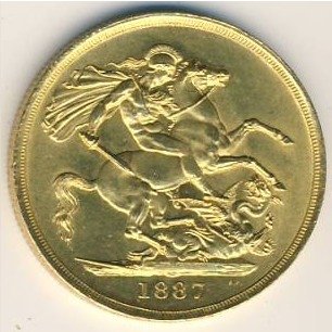 Великобритания 2 фунта 1887 год