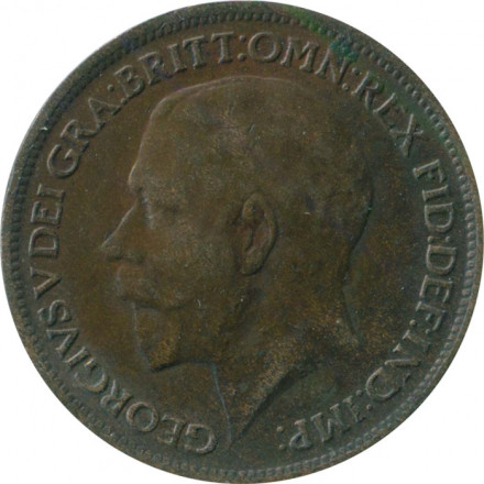 Великобритания 1 фартинг 1920 год
