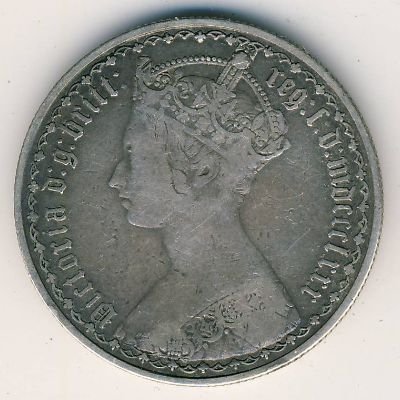 Великобритания 2 шиллинга (1 флорин) 1880 год
