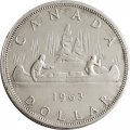 Канада 1 доллар 1963 год - Каноэ