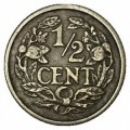 Нидерланды 1/2 цента 1911 год