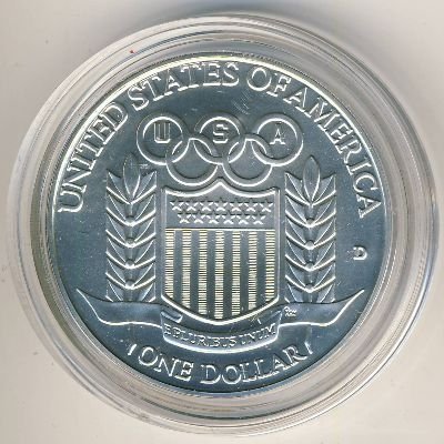 США 1 доллар 1992 год - XXV летние Олимпийские Игры, Барселона 1992. Бейсбол (D)