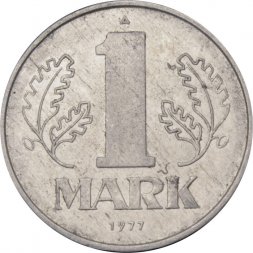 ГДР 1 марка 1977 год (A)