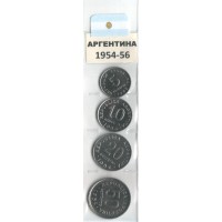 Набор из 4 монет Аргентина 1954-1956 год