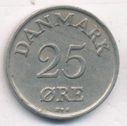 Дания 25 эре 1948 год