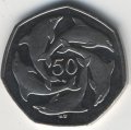 Гибралтар 50 пенсов 2001 год - Дельфины