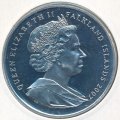 Фолклендские острова 1 крона 2007 год - 150 лет со дня рождения Роберта Баден-Пауэлла (серебро)