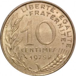 Франция 10 сантимов 1975 год - Марианна