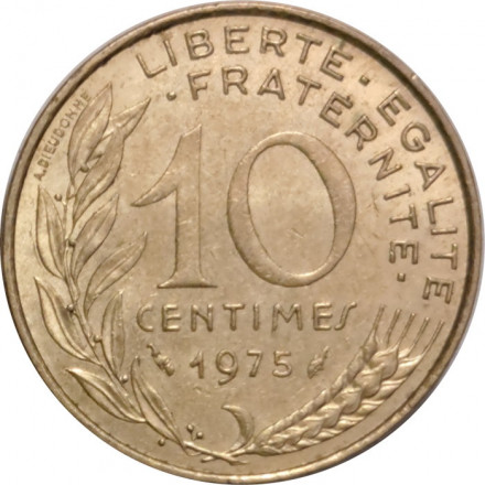 Франция 10 сантимов 1975 год - Марианна