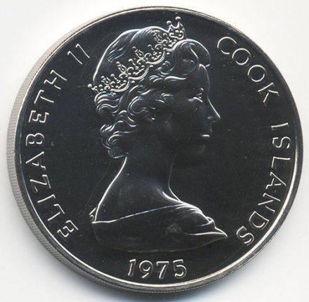 Острова Кука 1 доллар 1975 год - Фигура Тангароа