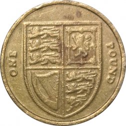 Великобритания 1 фунт 2014 год - F