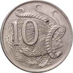 Австралия 10 центов 1980 год - Лирохвост