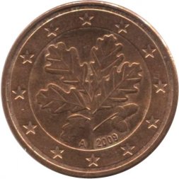 Германия 5 евроцентов 2009 год (A)