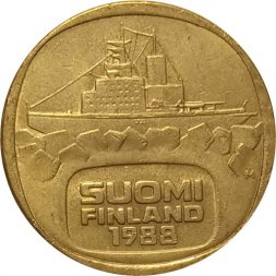 Финляндия 5 марок 1988 год - Ледокол Урхо