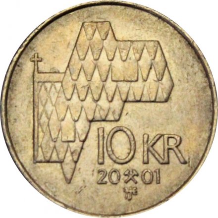 Норвегия 10 крон 2001 год 