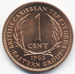 Восточные Карибы 1 цент 1965 год