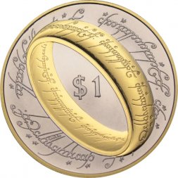 Новая Зеландия 1 доллар 2003 год - Властелин Колец - Кольцо всевластия