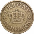 Дания 1 крона 1925 год - Король Кристиан X