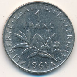 Франция 1 франк 1961 год