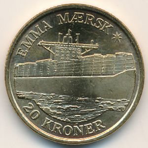 Дания 20 крон 2011 год - Эмма Маэрск