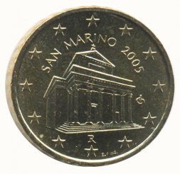 Сан-Марино 10 евроцентов 2005 год - Базилика Святого Марина