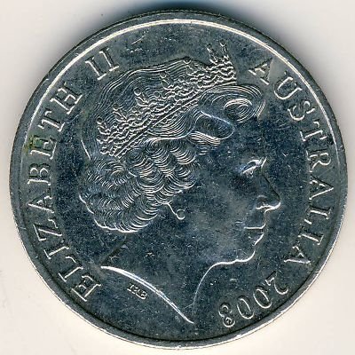 Австралия 20 центов 2008 год - Утконос