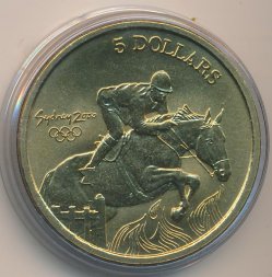 Австралия 5 долларов 2000 год - Олимпийские игры в Сиднее. Конный спорт