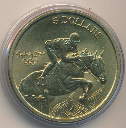 Австралия 5 долларов 2000 год - Олимпийские игры в Сиднее. Конный спорт