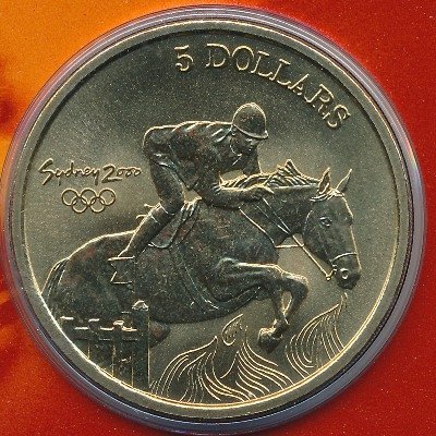 Австралия 5 долларов 2000 год - Олимпийские игры в Сиднее. Конный спорт
