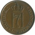 Норвегия 2 эре 1935 год - Король Хокон VII