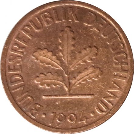 ФРГ 2 пфеннига 1994 год (A)