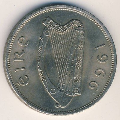 Ирландия 1/2 кроны 1966 год
