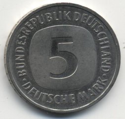 ФРГ 5 марок 1990 год - F