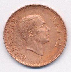 Монета Саравак 1 цент 1937 год